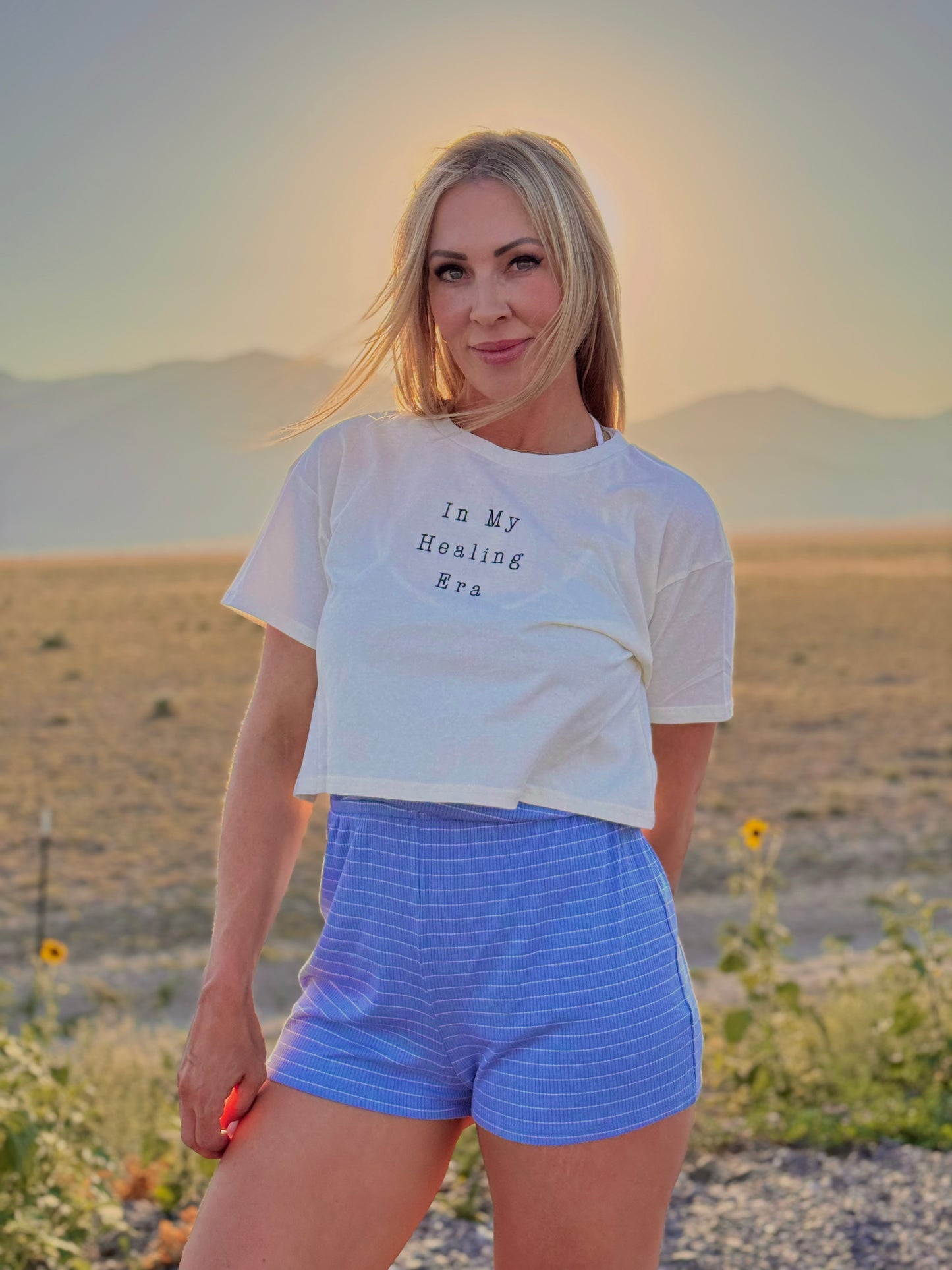 HEALING ERA Women’s Embroidery Crop Top